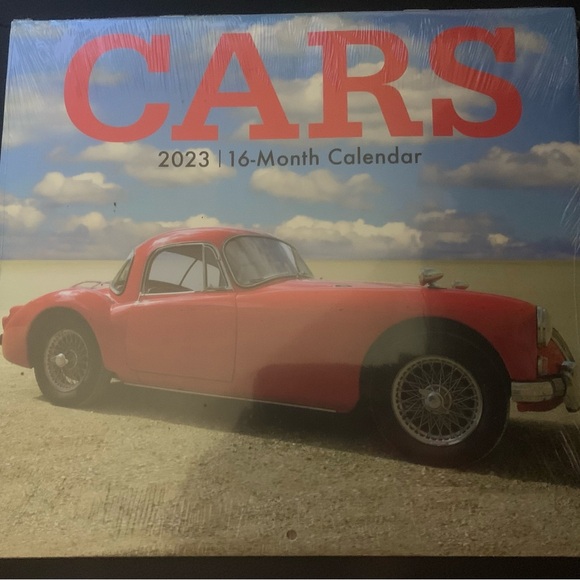Vintage Red Car 2023 Wall Vintage Calendar 2023